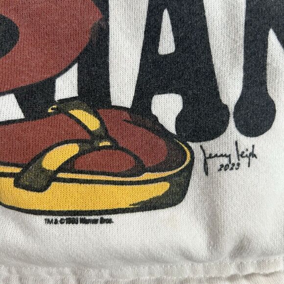 Vintage 1993‎ Jerry Leigh Tasmanian Devil Sweatshirt Hooded Men L/XL White USA - Picture 3 of 9